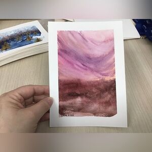 Original Abstract Landscape Watercolor